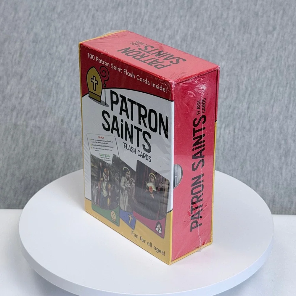 Patron Saint Flash Cards 100 Count Illustrated Catholic Educational Game New